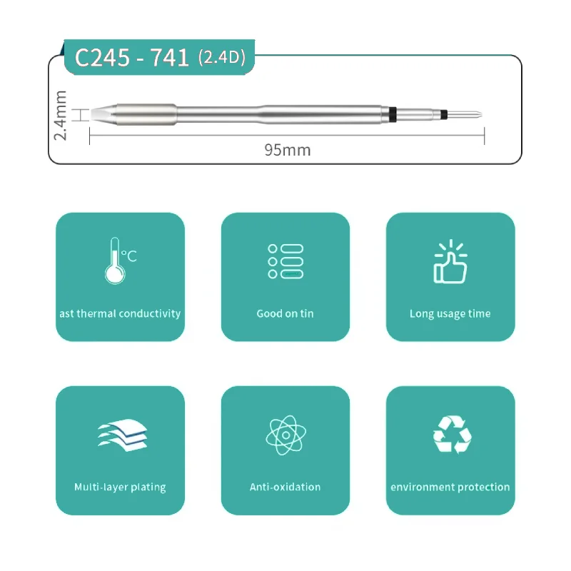 OEM C245 Soldering Iron Tips Chisel/Barrel/Knife Cartridge C245-055/789/939/955 Compatible JBC T245 Soldering Station Tools