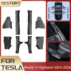 For Tesla Model 3 2024-2026 Highland Accessories Edition A & B Pillar Protection Board Front & Rear Threshold Guard Anti-Scratch