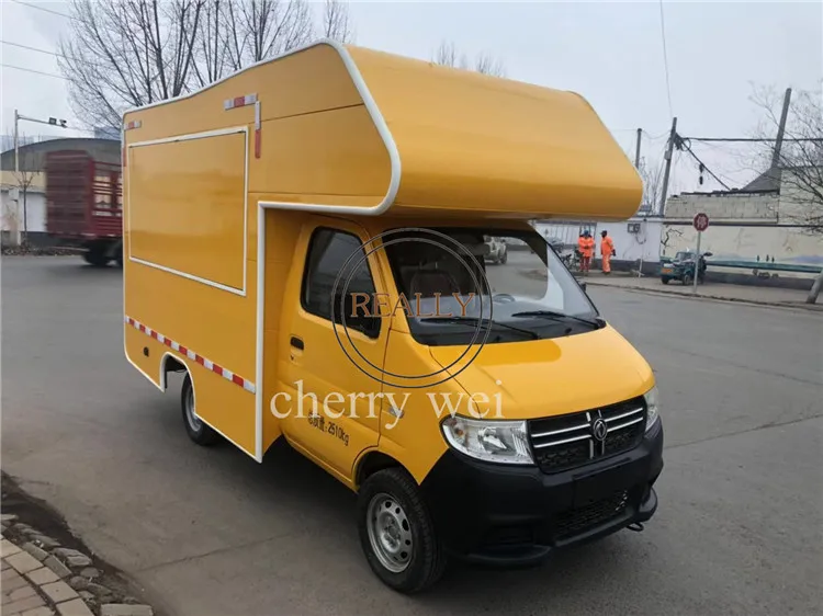 EXW Pri 510*170*264 Cm Vendita calda Carrello mobile per alimenti a combustibile/camion per alimenti a benzina/carretto per alimenti a gas Gelato