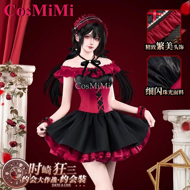 

CosMiMi Anime DATE A LIVE Tokisaki Kurumi Cosplay Costume Sweet Elegant Date Formal Dress Carnival Party Role Play Clothing New