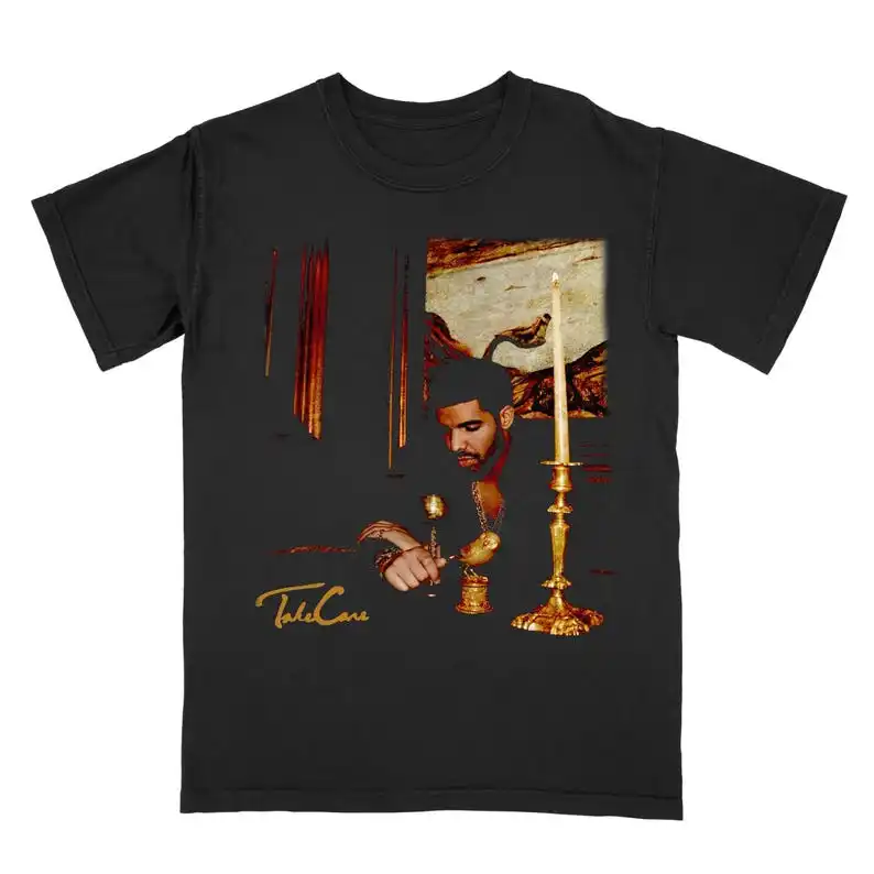 Drake Take Care Grafik-T-Shirt, Vintage-Rap-Shirt, Hip-Hop-Streetwear, lange Ärmel und Sweatshirts erhältlich, Unisex-Passform für Musik