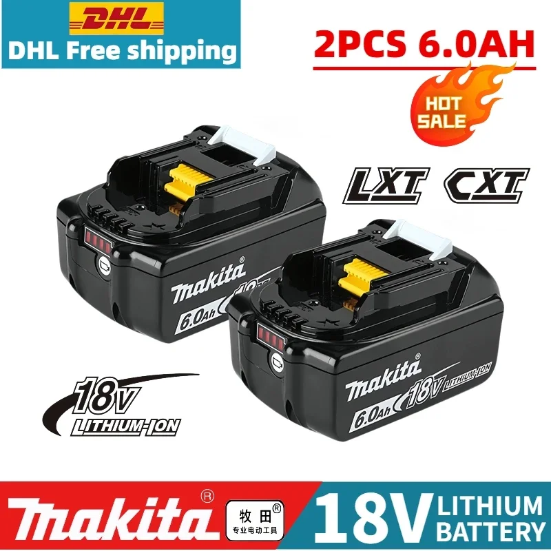 100% Original 18V Makita battery 5Ah/6Ah/3Ah Rechargeable lithium for makita 18v battery BL1830B BL1840B BL1850B BL1860B BL1815N