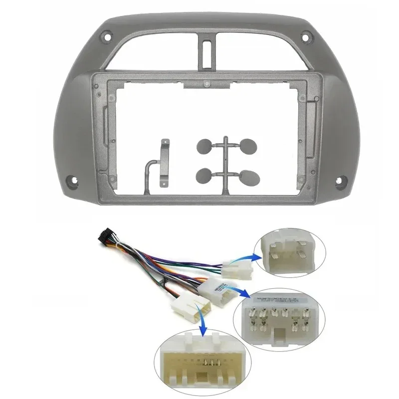 9 inch 2DIN Stereo Panel Harness Wire Connector Power Cord Cable Adapter For 2006-2013 Toyota rav4 Car Radio Fascias Frame