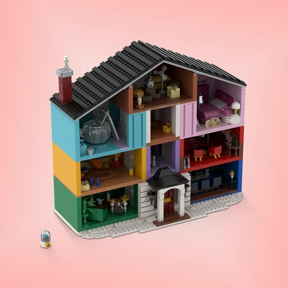 Gobricks MOC Tayloredss Lovers House 9, verschillende kamers Bouwsteen Make-up Kamer/Bar ontvangstruimte/kleedkamer Speelgoed kinderen Gift