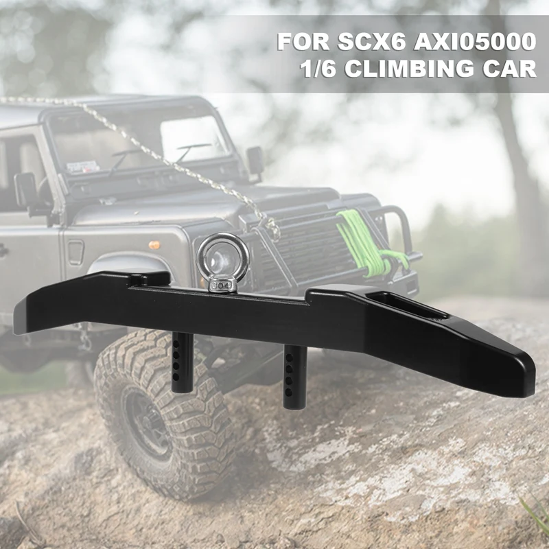 Paraurti posteriore in metallo con gancio di traino per Axial SCX6 AXI05000 JEEP JLU 1/6 RC Crawler aggiornamenti per auto accessori per parti