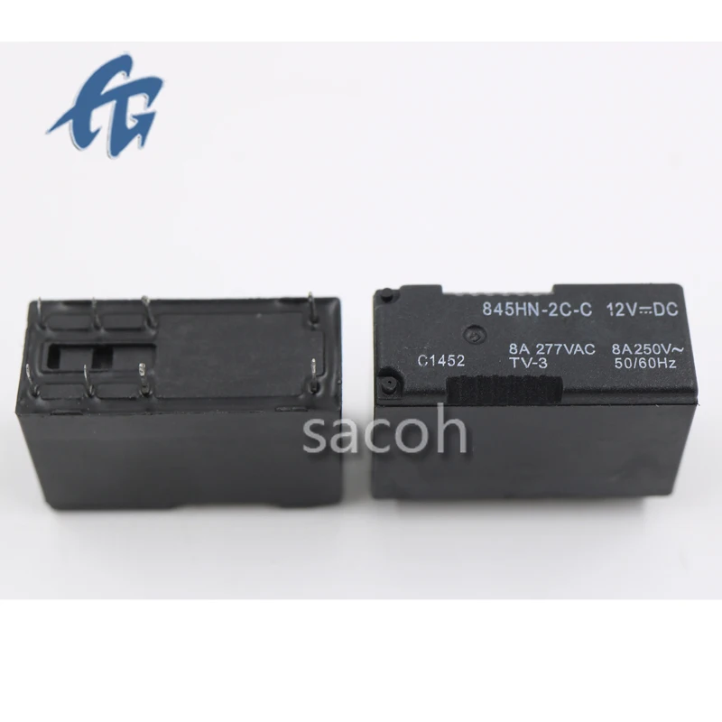 

New Original 5Pcs 845HN-2C-C 12VDC 12V 8A Relay DC12V 2 Open 2 Closed - S Good Quality