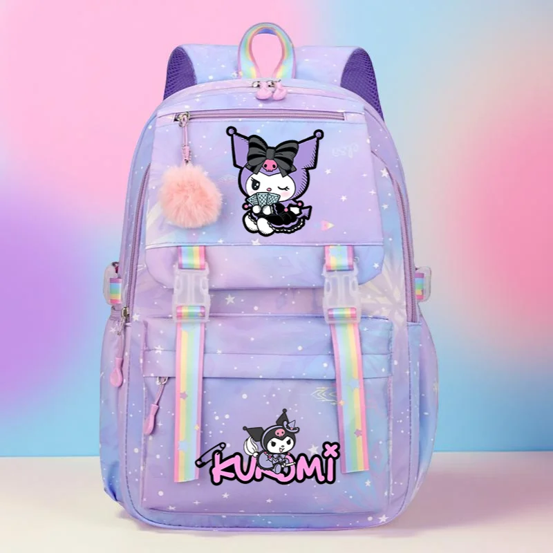 

Kuromi Print Backpack, Casual Travel Knapsack For Student With Adjustable Straps Lightweight And Spacious for School & Daily Use