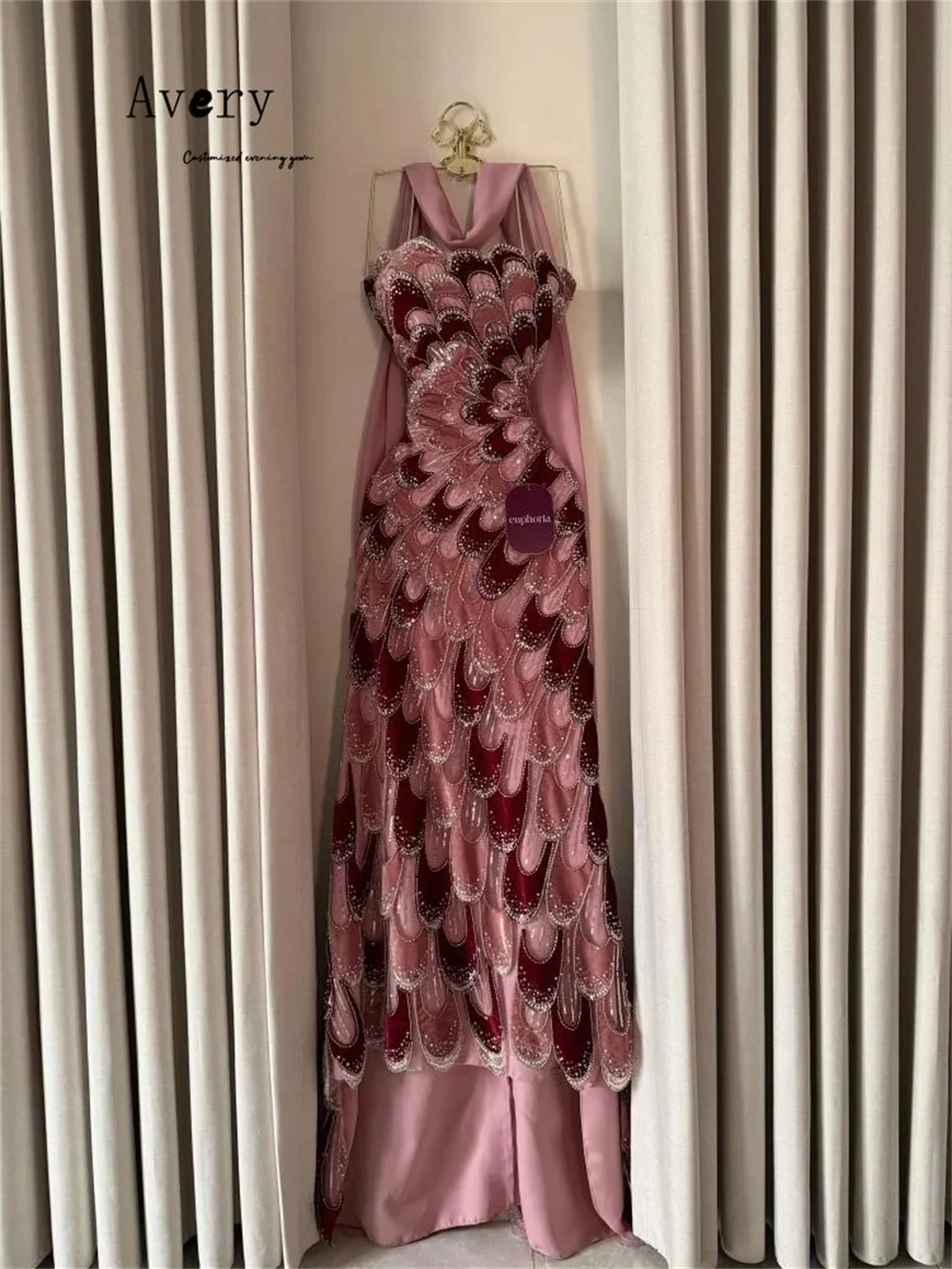 Avery Custom Fishtail Contrast Color Tube Top Sleeveless Luxurious Evening Dresses Luxury 2026 Elegant Gown Women's Prom Dress image 4
