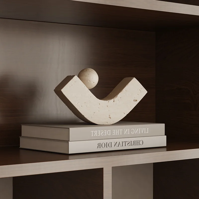 

Light Luxury Geometric Circular Accessories, Simple Desktop Decorations for Home Decor, Aesthetic Modern Art Sculptures