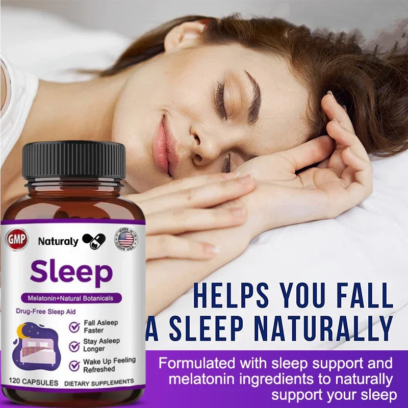 Sleep Capsules with Melatonin to help men and women sleep better | Non-habit forming and non-addictive