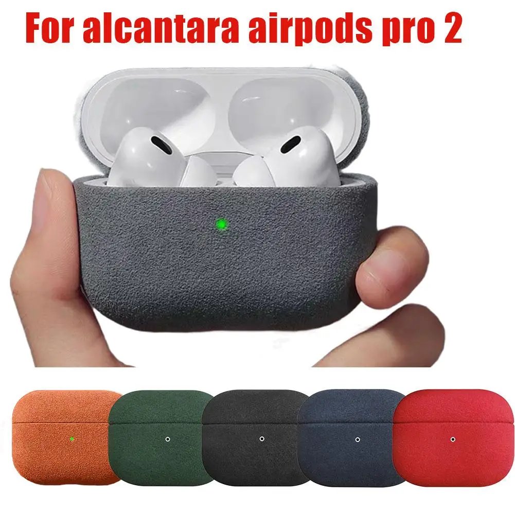 VEX ALCANTARA Leather Case For AirPods Pro 3 2 Pro3 Luxury Protective Case for AirPod 4 3 Pro2 Bluetooth Headset Turn fur Cover
