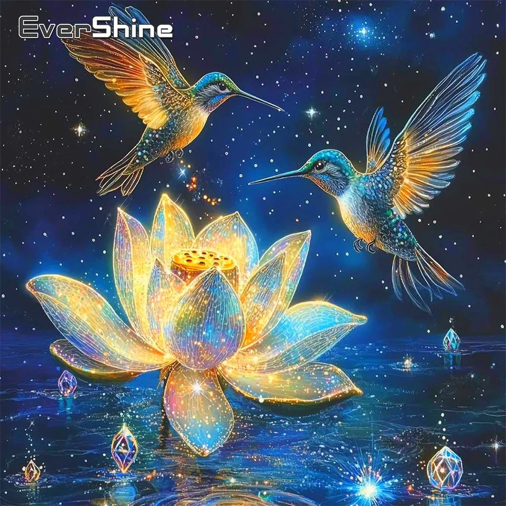 

Evershine Diamond Painting Landscape Picture Rhinestones Diamond Embroidery Bird Full Square Mosaic Lotus Handmade Gift