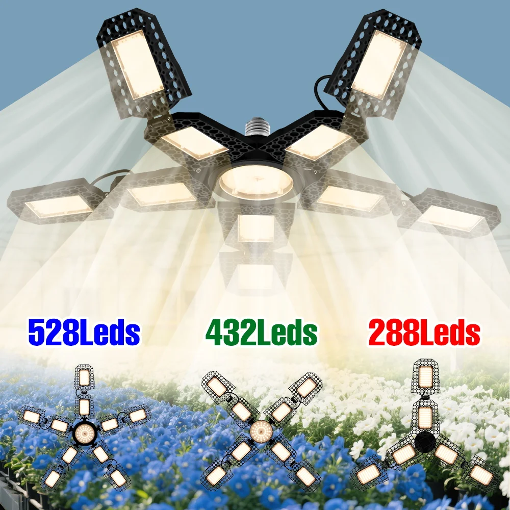 400W Full Spectrum Grow Lights LED Deformable Seedings Planting Lamp Greenhouse Tent Hydroponics Succulent Cultivation Lighting