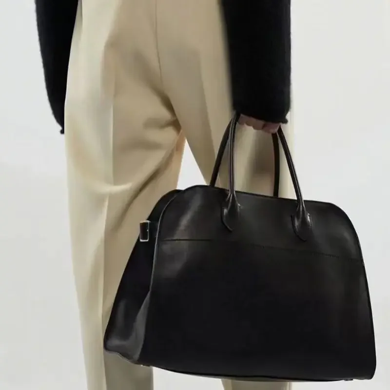 Bolso de mano de cuero de gran capacidad para ordenador portátil, nuevo estilo 2025, bolso de hombro, bolso informal de negocios