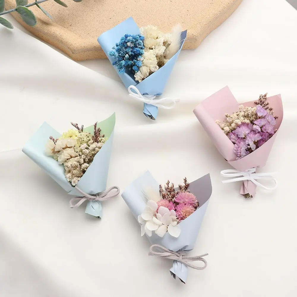 1Bunch Natural Dried Flowers Real Happy Flower Mini flower Decoration For Gift Box Festive Party Supplies