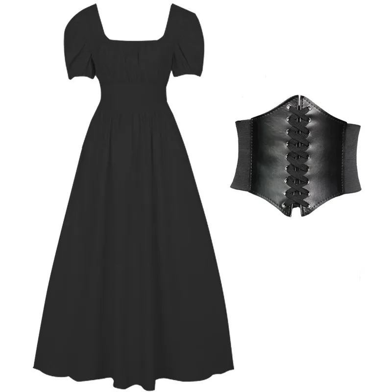 

Средневековый косплей для женщин, ретро-ренессанс, платья с высокой талией, одежда для выступлений, вечеринка на Хэллоуин и карнавал