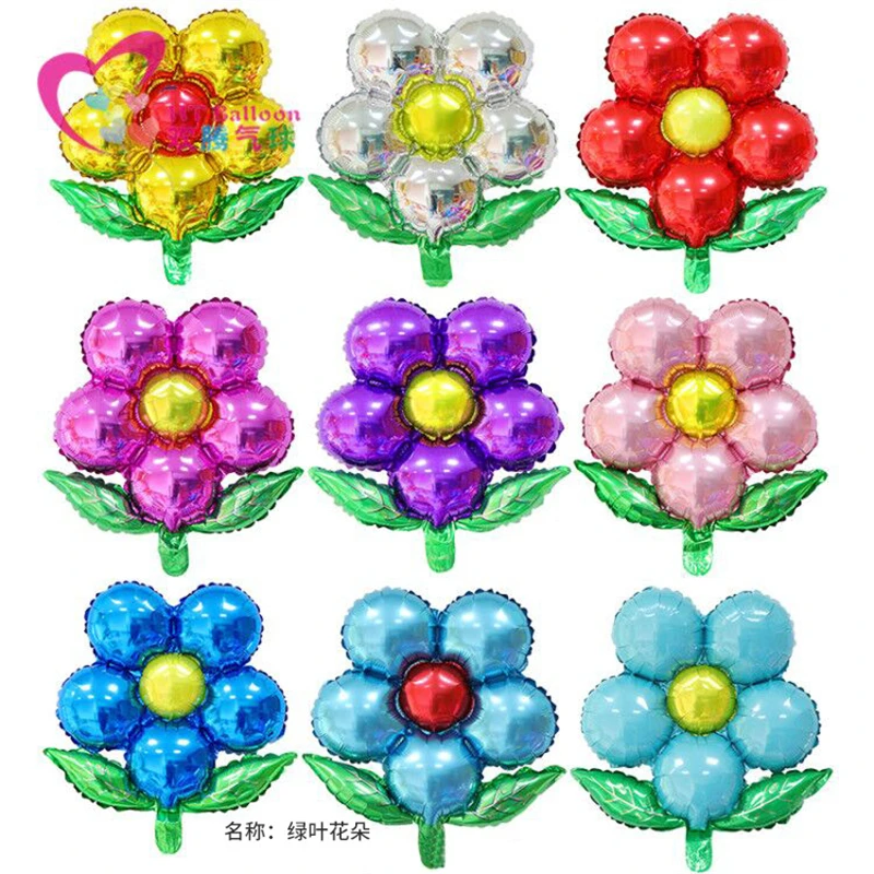 New Five Petal Flower Aluminum Foil Balloon Heart Shape Wedding Decoration Birthday Party Background Wholesale