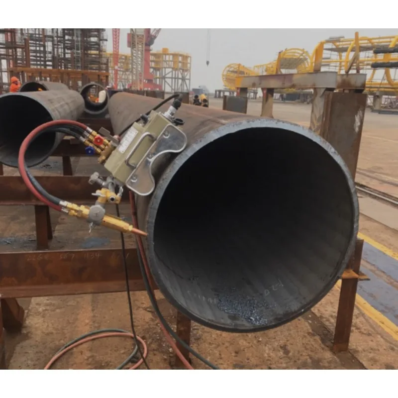 Magnetic Pipe Cutting Machine Flame Beveling Cutter For Carbon Steel Tube Semiautomatic Gas Cutter Portable