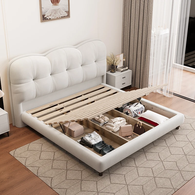 Простая кровать в европейском стиле, двуспальная кровать для спальни, современный дизайн, кровать для девочек, роскошное хранилище, сонце, сонная принцесса, Camas De Casal, мебель для дома