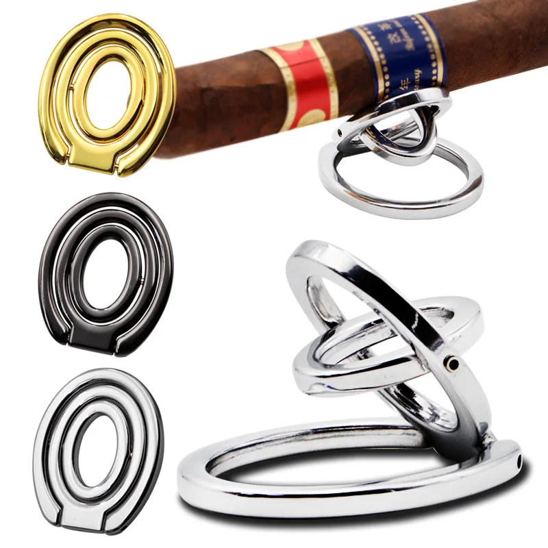 

Складная металлическая подставка для сигар — портативная серебряная подставка для сигар, компактная и удобная для путешествий