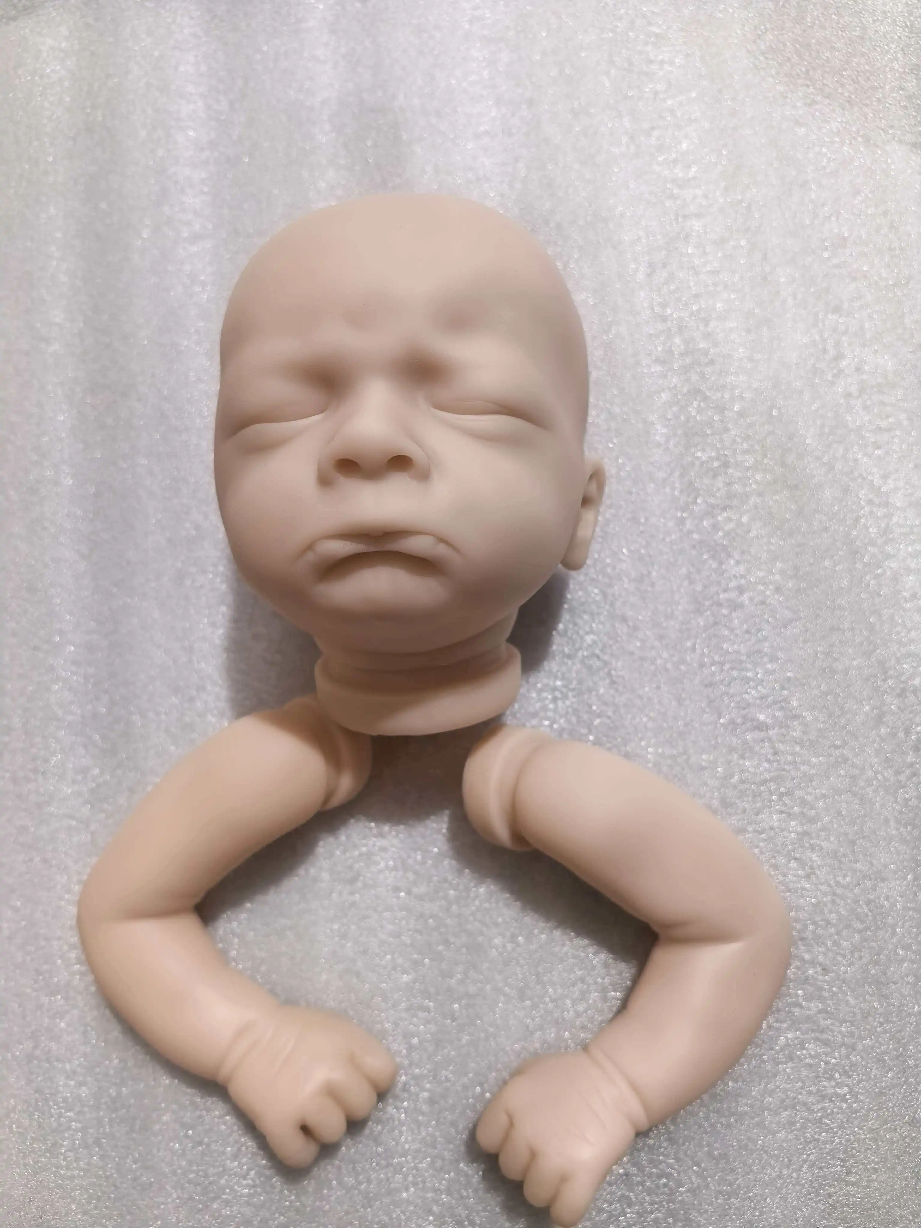 NPK 19inch Milan Reborn Doll Kit - Sleeping Baby Fresh Color Unfinished Doll Parts with Cloth Body for Collectors