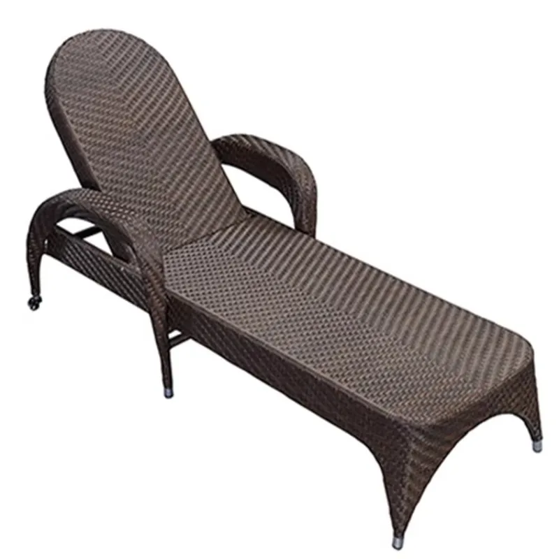 Luxury Modern Portable Wicker Chaise Longue Chair UV Protection Sun r Courtyard Hotel Outdoor Leisure Swimming Pool