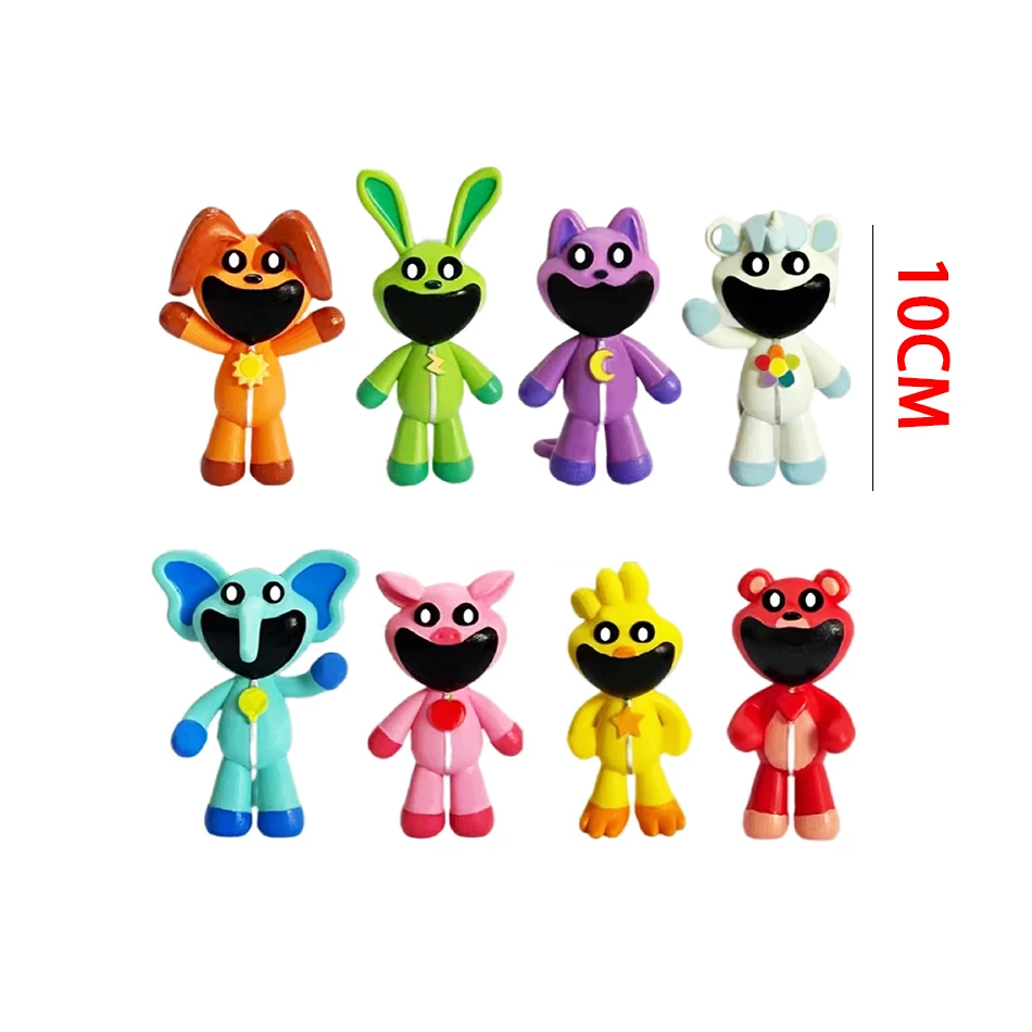 10cm Anime Smiling Critters figures catnap Mystery Box Blind Box kawaii Toys PVC model Doll Figure Kids birthday Christmas Gifts