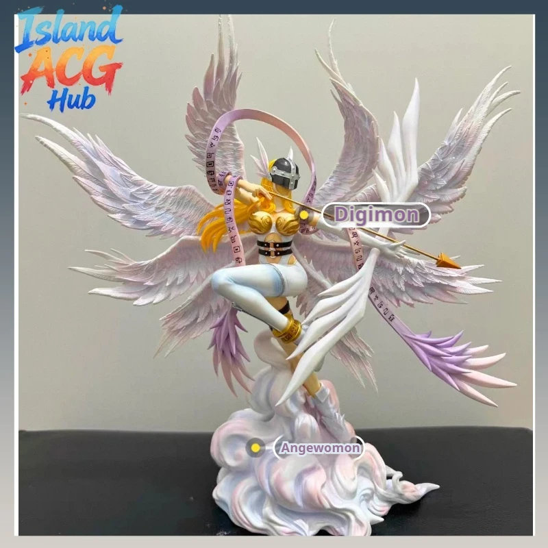 

Digimon Angewomon GK Resin Figure Moon Temple Holy Bow Statue High Detail Collectible Model Anime Desktop Decor Gift Hot Sale
