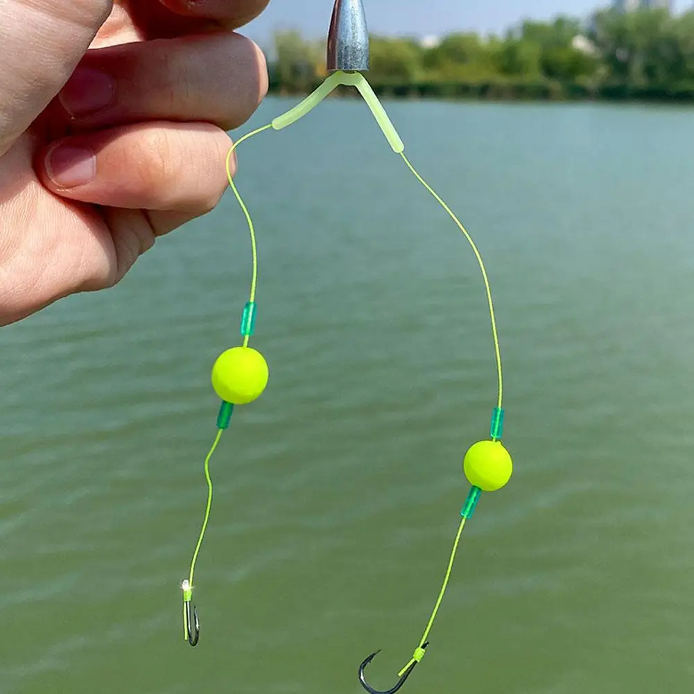Doppelhaken-Angelausrüstung: Fertige Karpfenhaken-Rigs mit Anti-Boden-System für Karpfenangeln