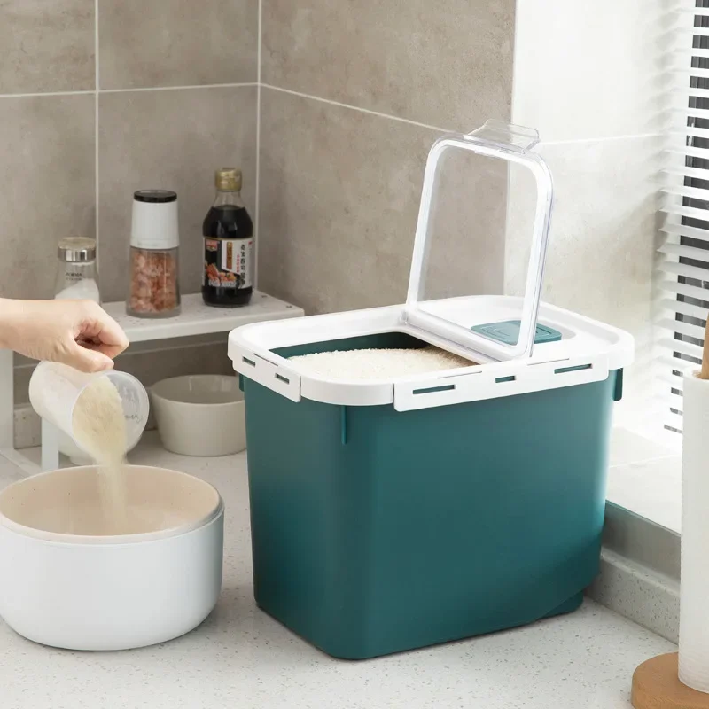 

Moisture-proof Rice Storage Box Insect-proof Rice Dispenser Seal Flour Cereal Bucket Kitchen Food Containers Pet Food Tank