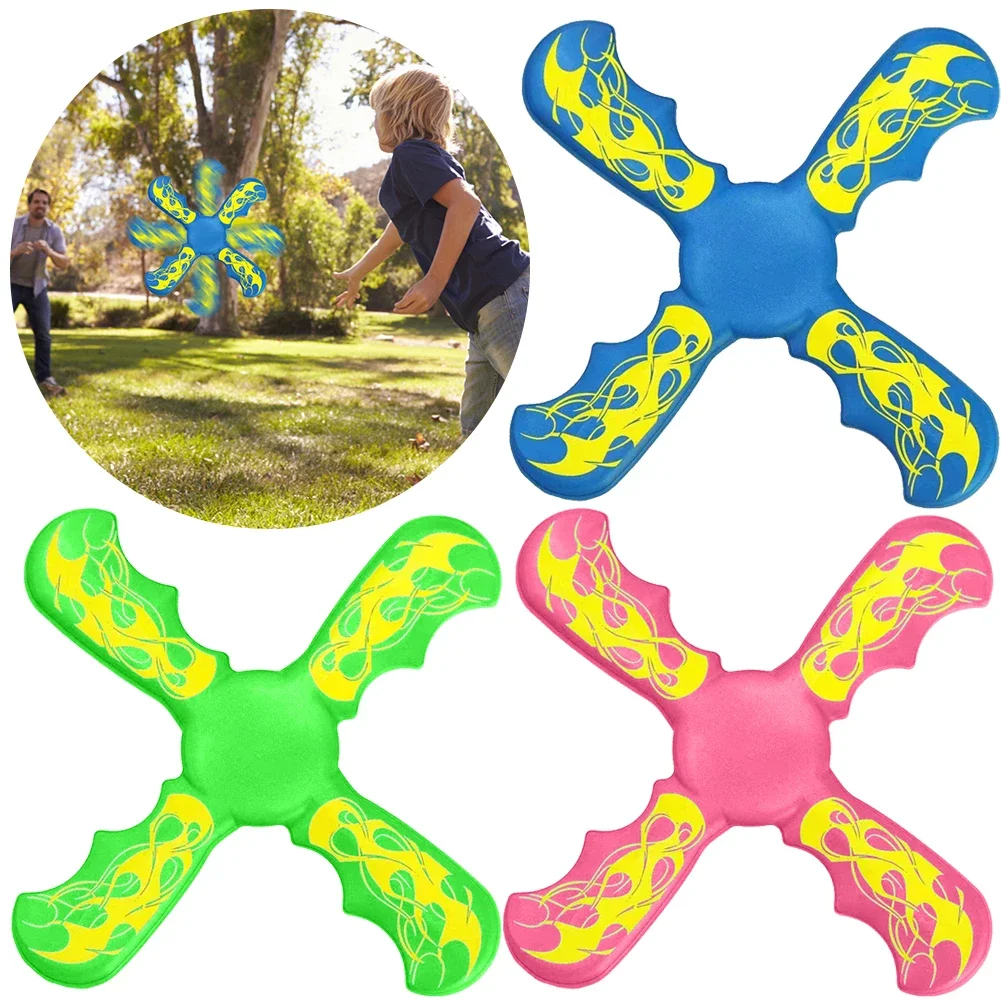 

3 Bladed Boomerang Interactive Outdoor Toy Funny Three-bladed Boomerang Toy Decompression for Early Education