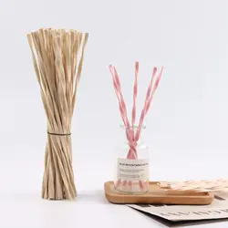 10pcs L30cm Pink/Wood Color Reed Diffuser Sticks Twist Fiber Reed Diffuser Sticks Fragrance for Bedroom Office Bathroom Home