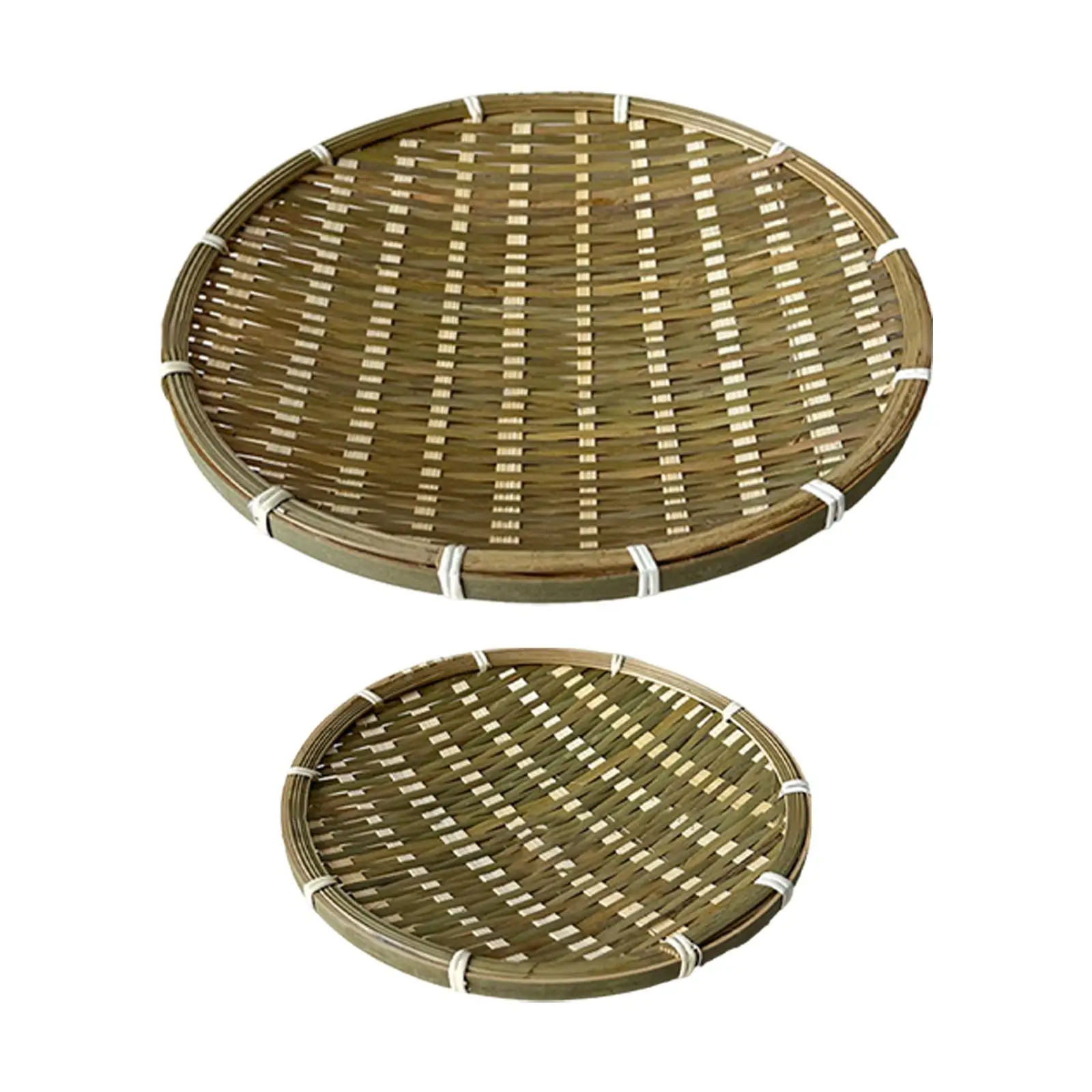 Bamboo Basket Tray Wicker Bread Baskets for Kitchen Garden Dinning