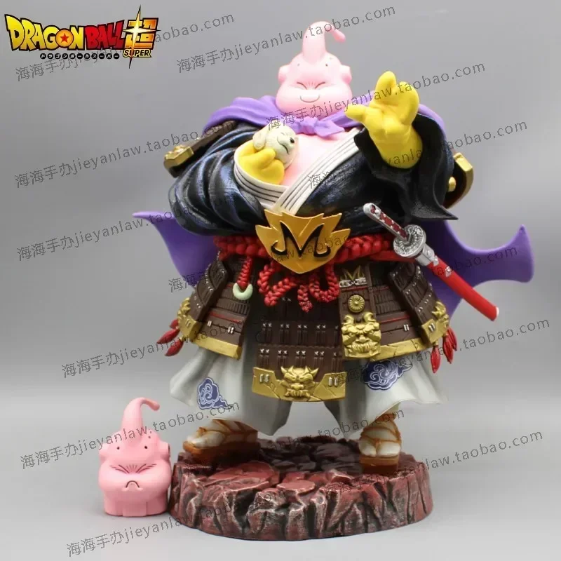 27cm Dragon Ball Figures Lk Buu Figurine With 2 Heads Fat Majin Buu Samurai Figure Gk Dolls Statue Model Collectible Toys Gift