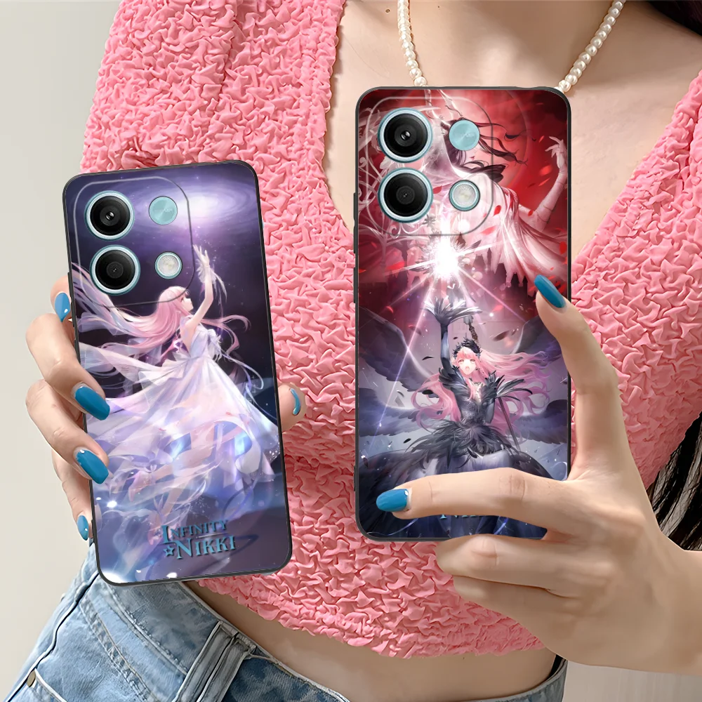 Infinity Nikki Mobile Phone Case for Xiaomi Redmi Note 13 12 11 10 9 8 7 6 S A Pro Lite Plus 5G Black Cover Cellphone Smartphone