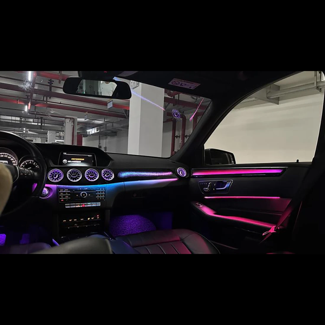 Ambient Light Kit For Mercedes-Benz E Class W212 2010-2015 Interior LED 64 Color Symphony Dynamic Atmosphere Lamp APP Control Tu