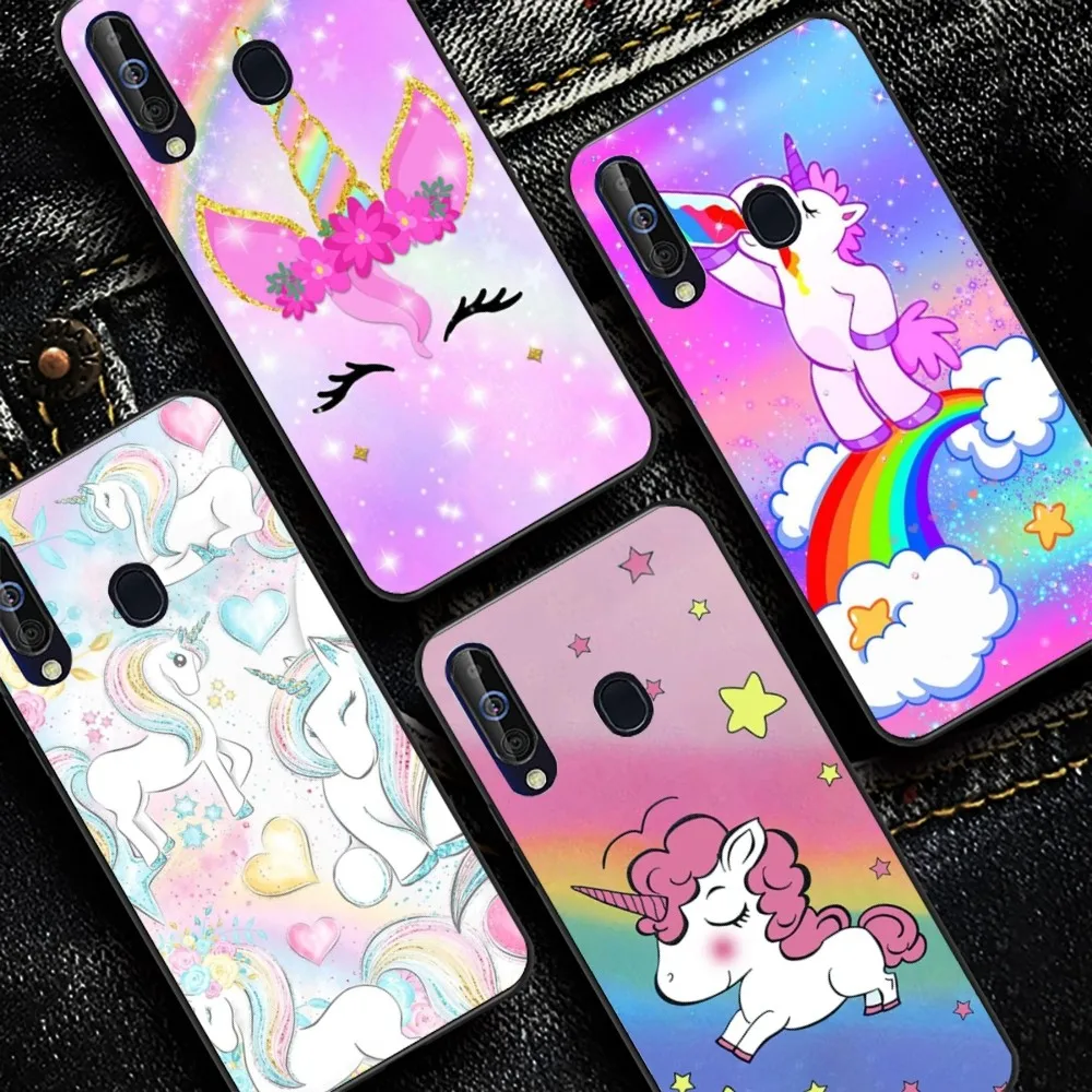 Pink Unicorn Rainbow Phone Case For Samsung A 10 11 12 13 20 21 22 30 31 32 40 51 52 53 70 71 72 73 91 13 shell