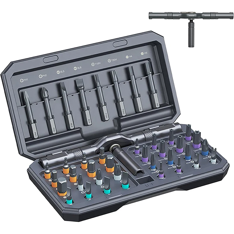 

Ratchet Screwdriver Set 42 in 1 Magnetic Screwdriver Set with Disassemble Ratchet Handle Repair Tool for Furniture Electro