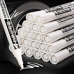 Permanent Oily White Markers Pens Waterproof Tire Painting Graffiti Environmental Gel Pen Notebook Drawing Supplie