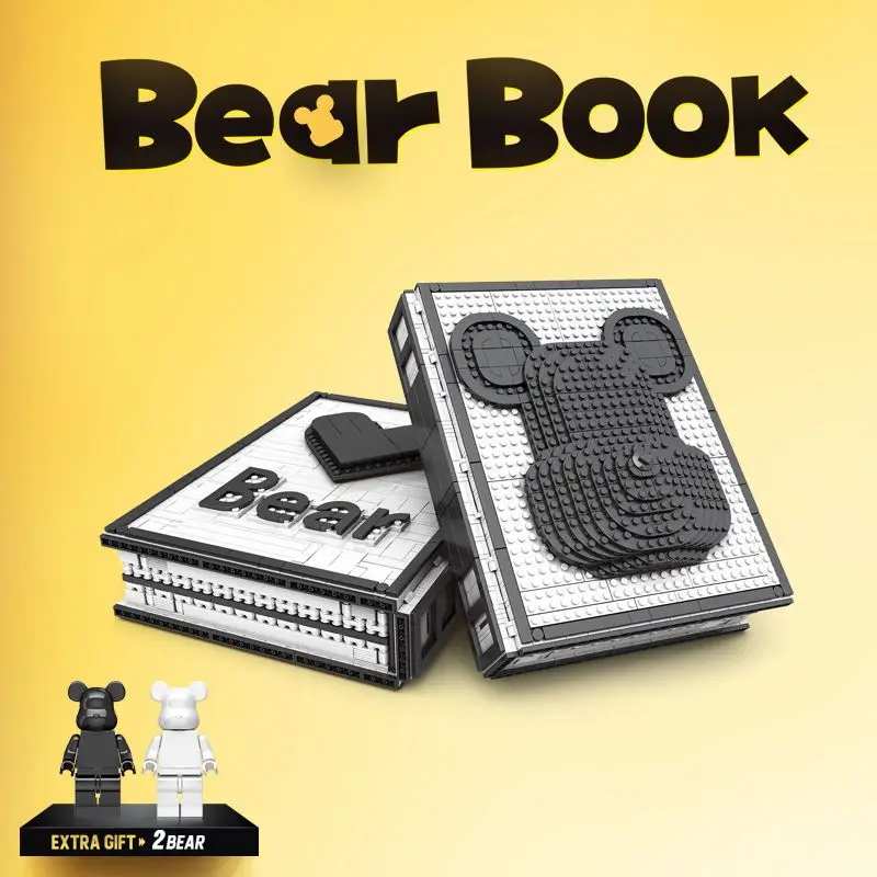 

MOC Bear book building Block Model 2622 pieces of creative building blocks educational toys children's Christmas Birthday Gifts