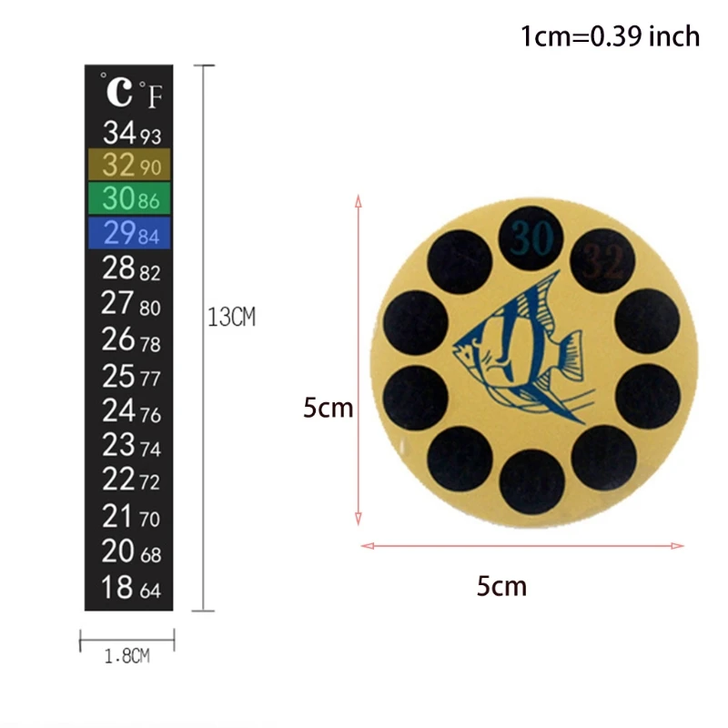 Brewing Thermometer Strip Adhesive Strip Thermometer Aquarium Thermometer Sticker Thermometer Sticker Square & Round