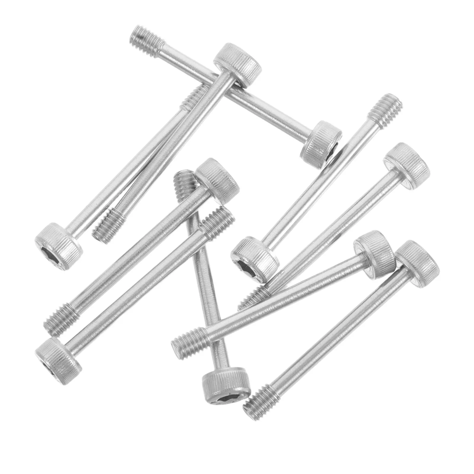 10Pcs Stainless Steel Locking Nuts Bolts Set M3x25 Self-Locking Hex Screws Anti-Vibration Fasteners for Industrial Marine