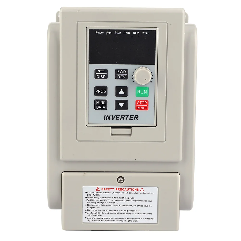 Frequency Converter Inverter PWM 220V AC Variable Frequency Drive VFD Speed Controller 1‑Phase Input 1‑Phase Output 2.2KW