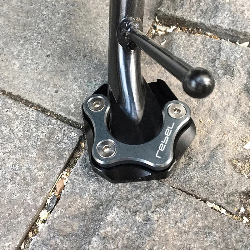 

For Honda Rebel 500 250 Motorcycle Side Stand Foot Enlarger Plate Pad Kickstand Support Pad Shell Cover Rebel 300 CMX 500 CMX30