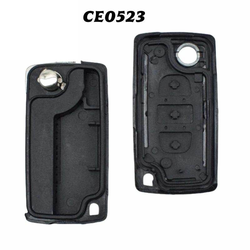 لا شعار OEM 2/3 زر استبدال مفتاح القضية الوجه للطي مفتاح قذيفة لبيجو 207 307 308 407 607 807 لسيتروين C2 C3 C4 C5 C6 #5