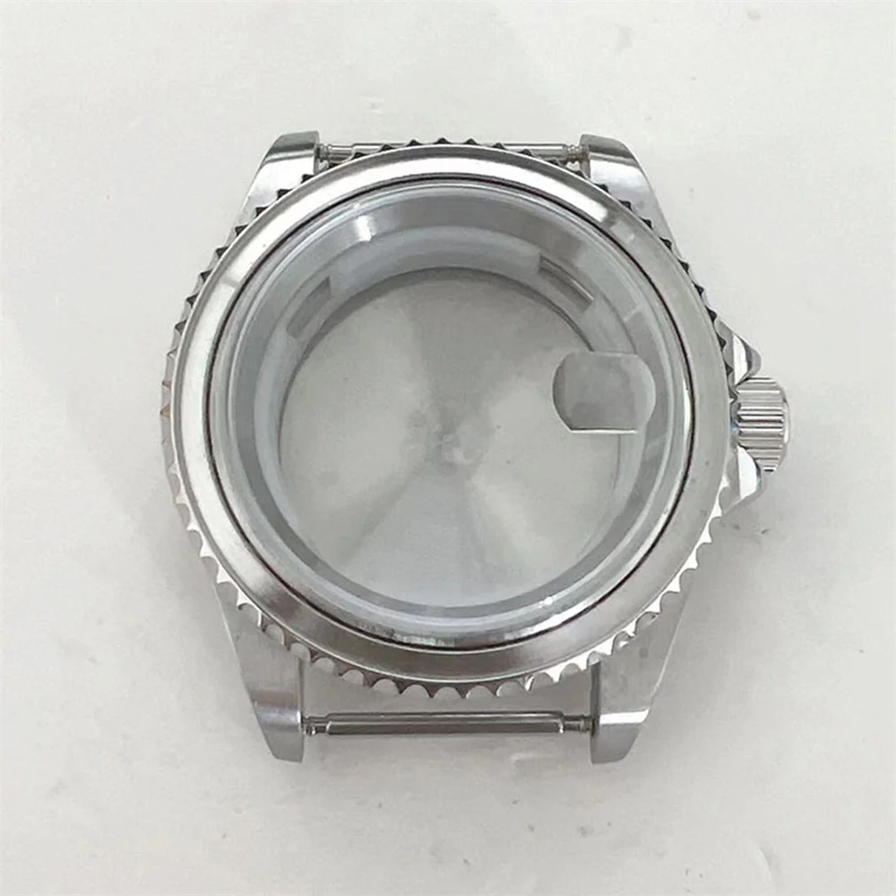 Casing jam tangan baja tahan karat 40MM Aksesori kaca pembesar safir Bezel aluminium untuk gerakan 8215/8200/8205/2813