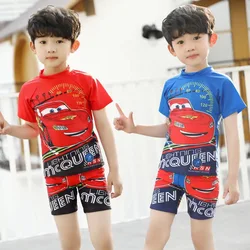 Disney Cars Lightning McQueen animation peripheral cartoon cute swimsuit creative kawaii boys split quick-drying swimsuit suit