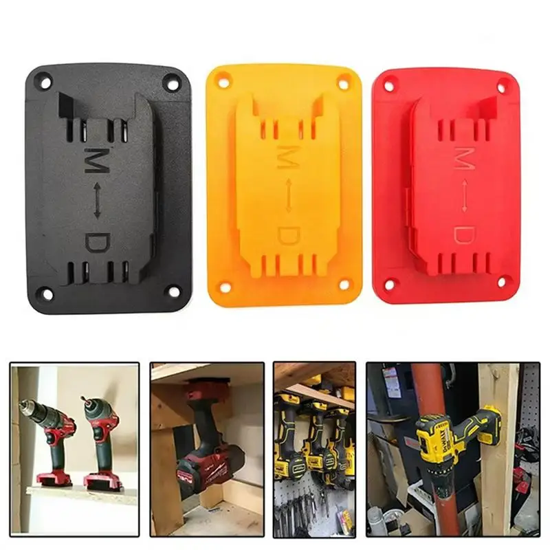 Machine Holder Battery Storage 5X Tool Drill Storage Hangers Shelf Easy To Install 18V Battery Holder Fixed Bracket