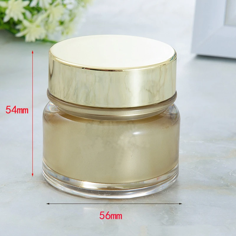 50Pcs 20g 30g White Acrylic Cosmetic Container Cream Jar Travel Lotion Box Makeup Pot