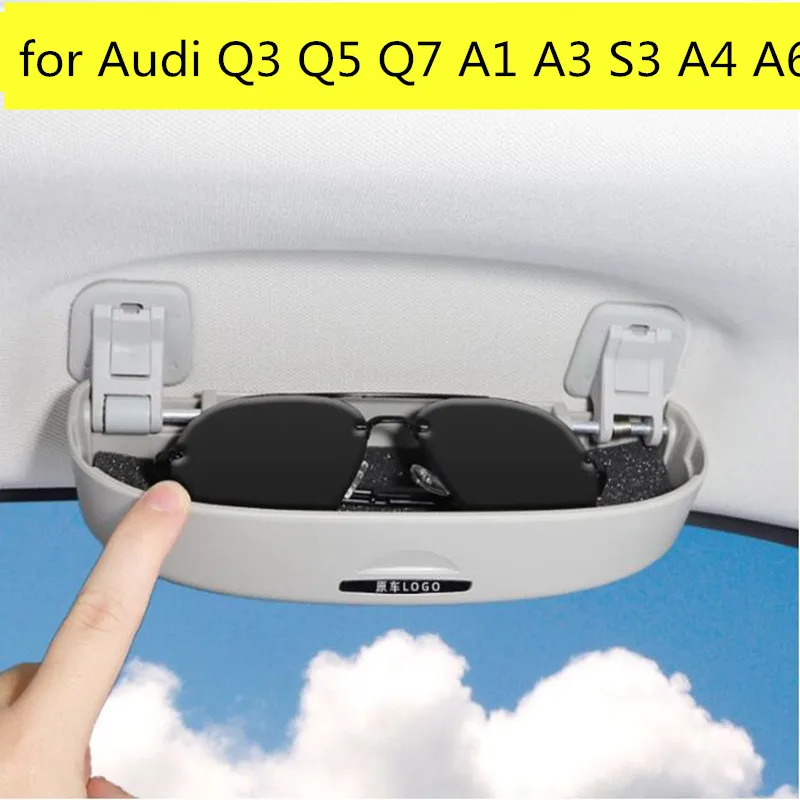 

Car Glasses Holder Case Sunglass Holder Sun Glasses Box for Audi Q3 Q5 SQ5 Q7 A1 A3 S3 A4 A6 A7 S6 S7 S4 RS4 A5 S5